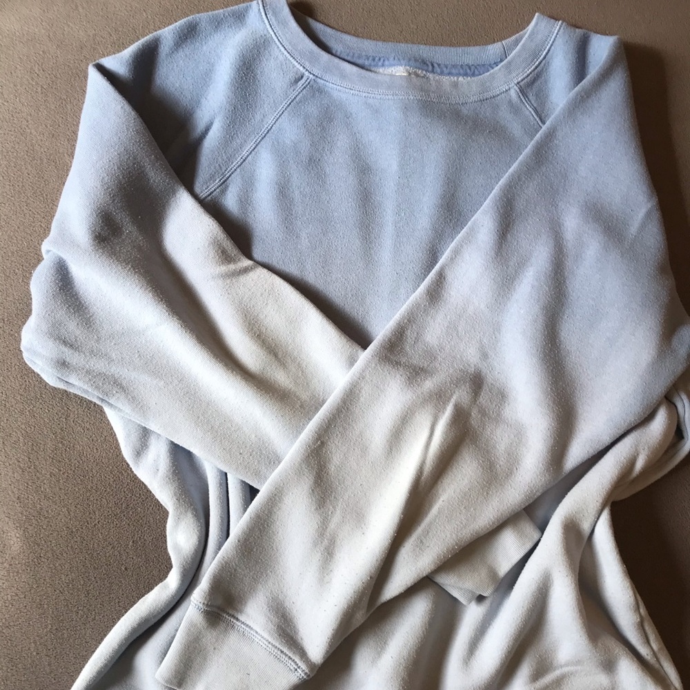 American Eagle Blue to White Ombré Sweatshirt